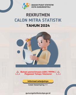 Rekrutmen Mitra Statistik BPS Kota Gunungsitoli Tahun 2024