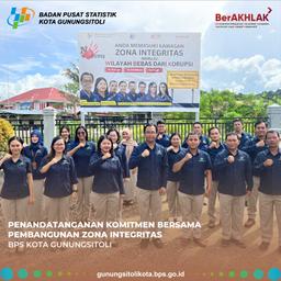 PENANDATANGANAN KOMITMEN BERSAMA PEMBANGUNAN ZONA INTEGRITAS BPS KOTA GUNUNGSITOLI